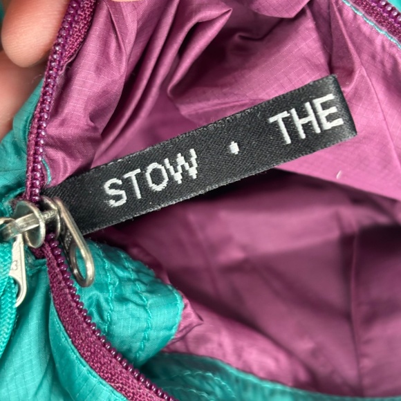 VTG North Face Tonnerro Down Puffer Jacket M/L Hood Fanfare Green Teal Packable - Picture 10 of 14